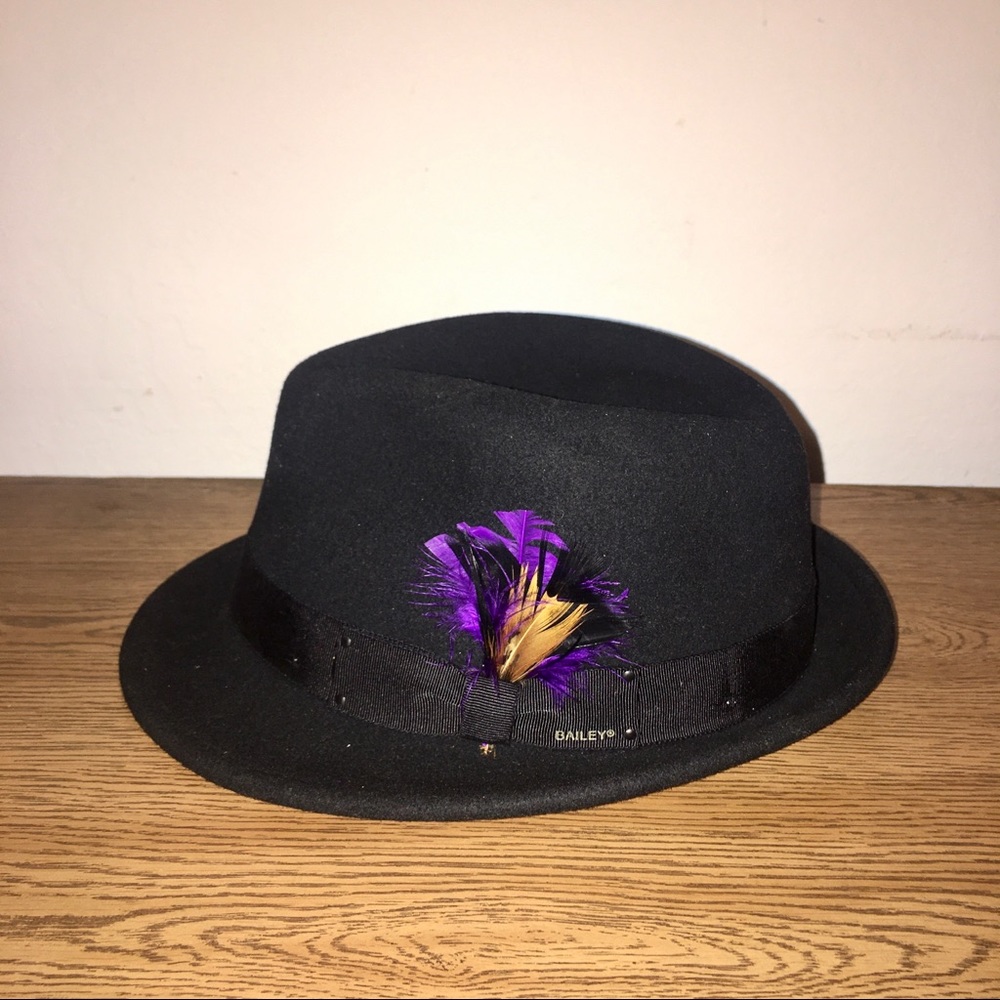 Bailey of Hollywood LiteFelt® Fedora Hat (Color:  Black/Purple)